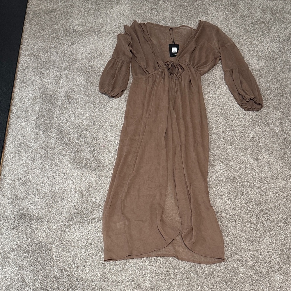 Sheer Light Brown Coverup